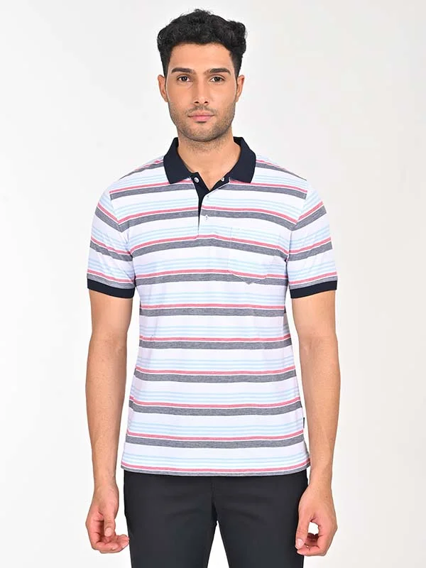 Men's Shirts with French CuffsMen Striped Polo T-Shirt