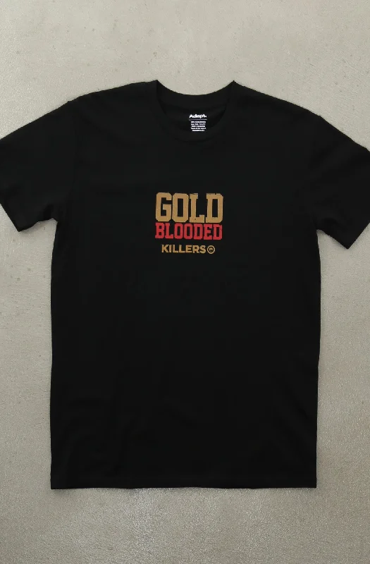 Elegant Men's Dress ShirtsMIGHTYKILLERS X Adapt :: Gold Blooded Killers (Men's Black/Red A1 Tee)