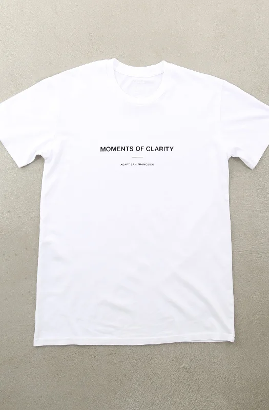 Men's Shirts with Hidden ButtonsMoments of Clarity (Men's White A1 Tee)