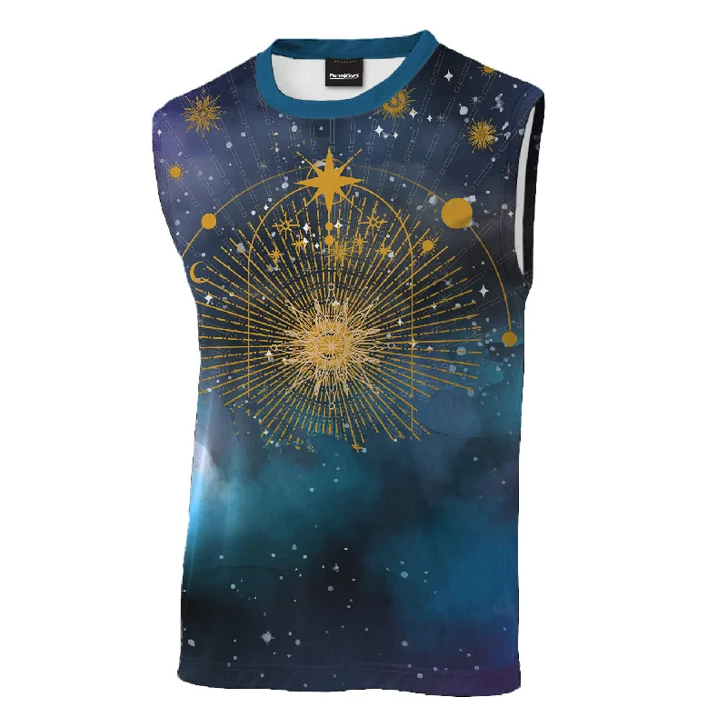 Men's Shirts with Embellished SleevesMorning Star Sleeveless T-Shirt