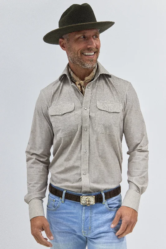 Men's Wrinkle-Free Shirts for Easy CareKacey Performance Shirt in Tan Linen