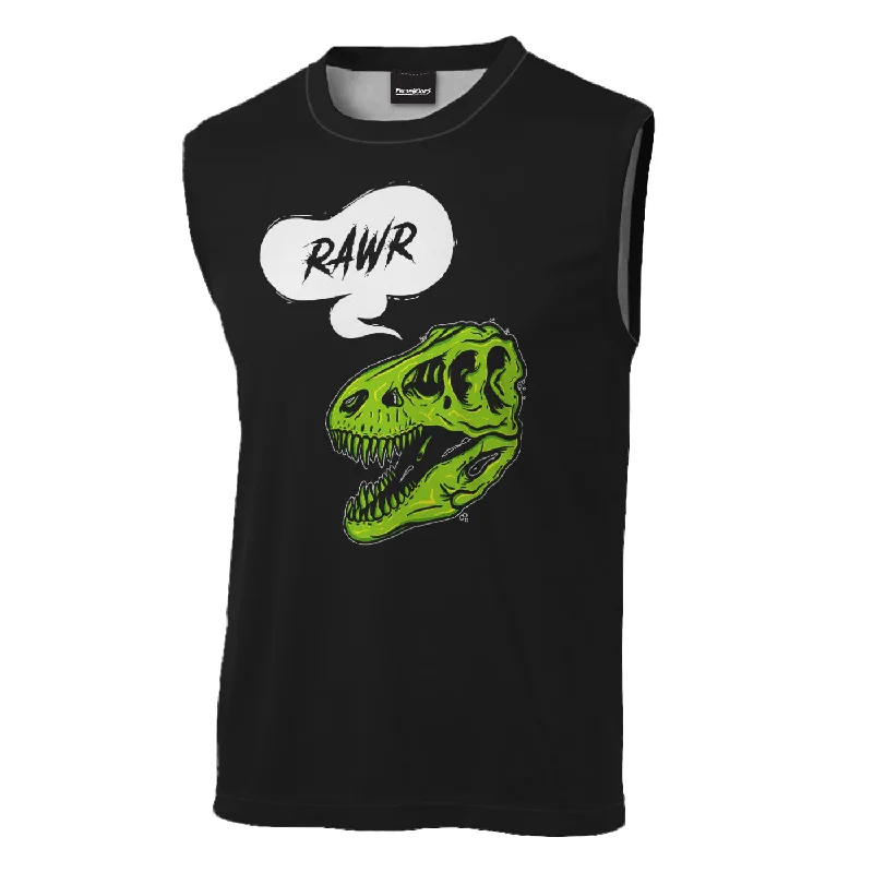 Warm Men's Fleece-Lined TopsRawr Sleeveless T-Shirt