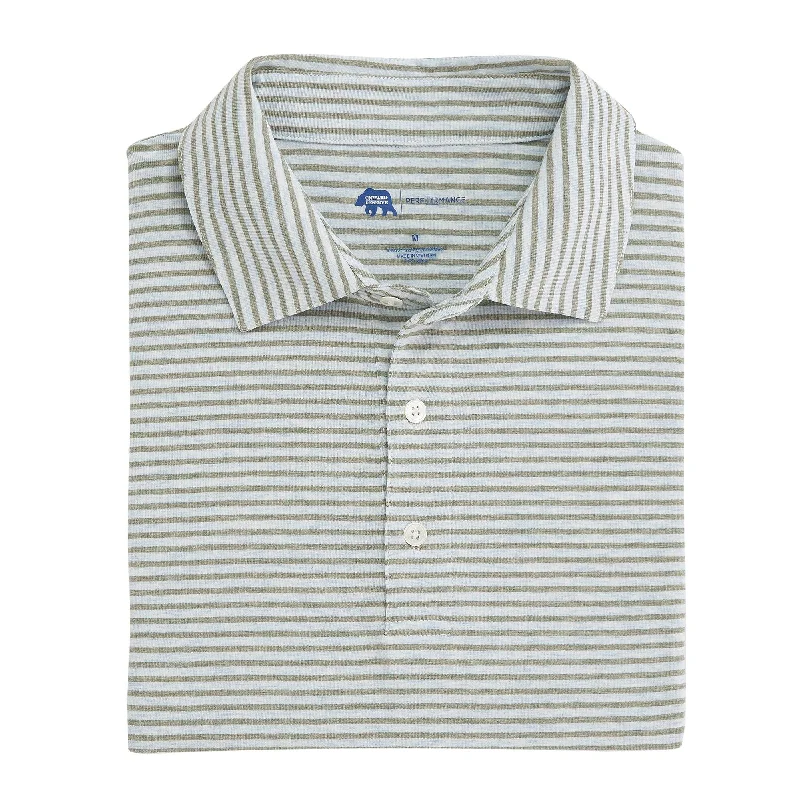 Men's Shirts with Mock NecksRow Stripe Icon Polo