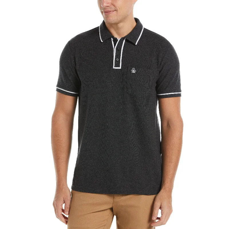 Men's Shirts with Raw-Edge HemlinesOrganic Cotton Pique Earl™ Polo