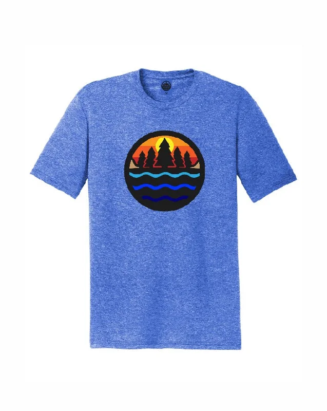 Breathable Men's Mesh TopsThe Great Lakes State Logo Tri Blend T-Shirt - Royal Blue