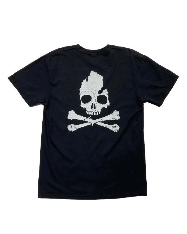 Patterned Men's Hawaiian ShirtsThe Great Lakes State - Michigan Skull & Bones T-Shirt - Black