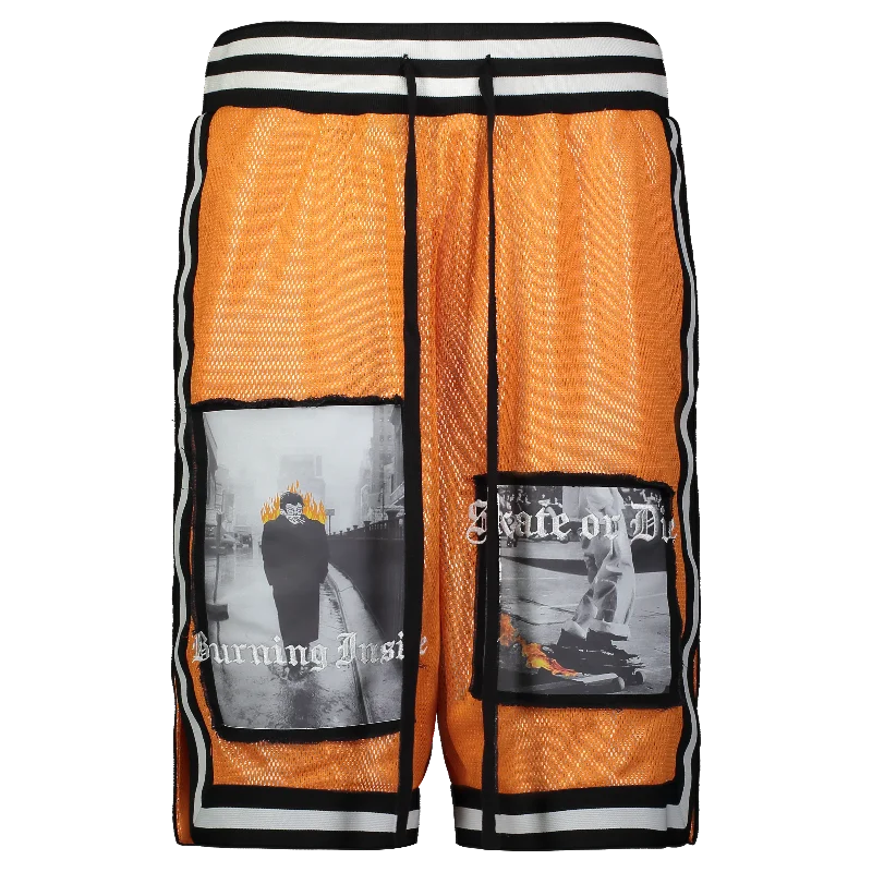 Men's Pants with Deep PocketsCITY ON FIRE BASKETBALL SHORT ORANGE