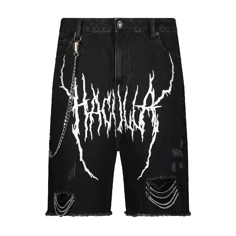 Men's Twill Pants for a Dressy LookDEMON JEAN SHORT BLACK