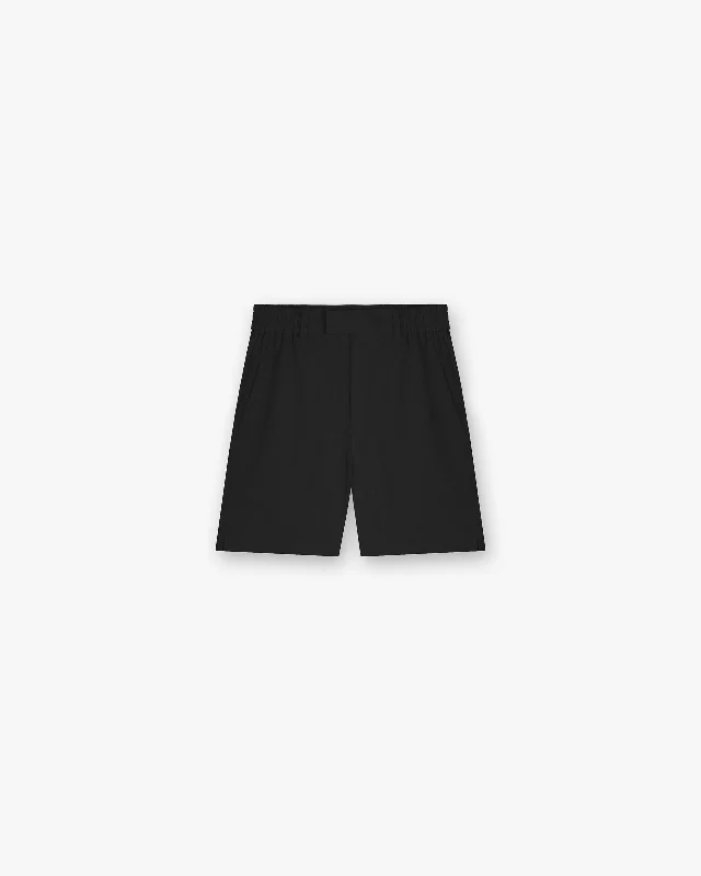 Men's Patterned Pants with ChecksLogo Yacht Short - Black