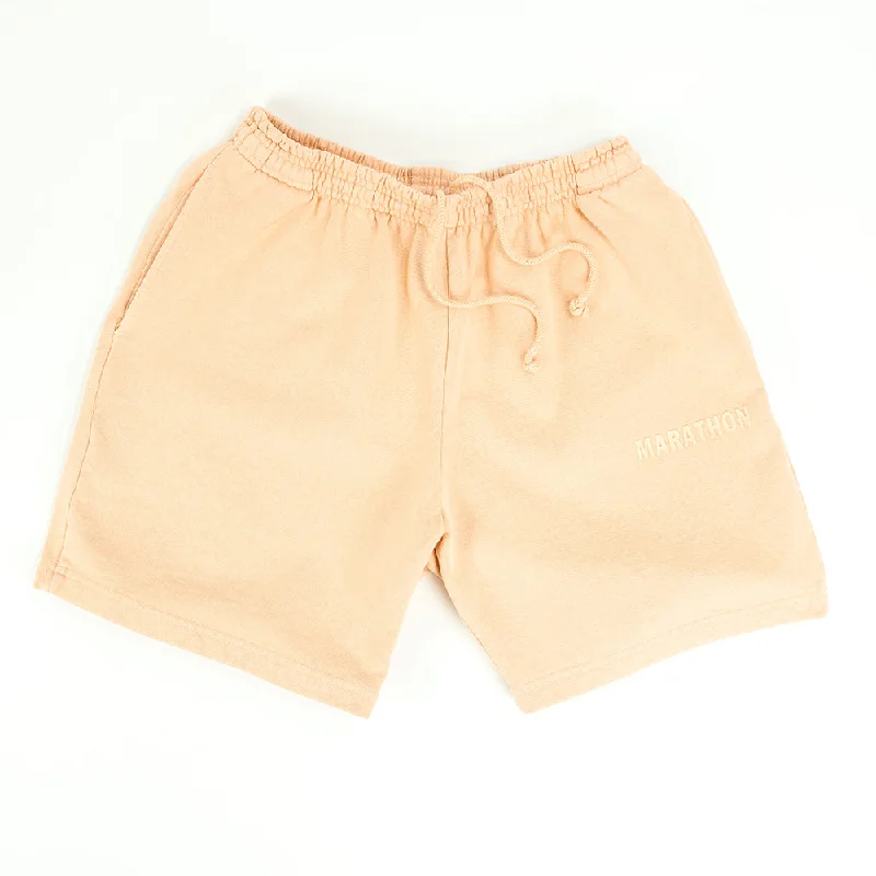 Men's Pants with Turn-Up CuffsMarathon Leisure Tonal Sweat Shorts - Coral