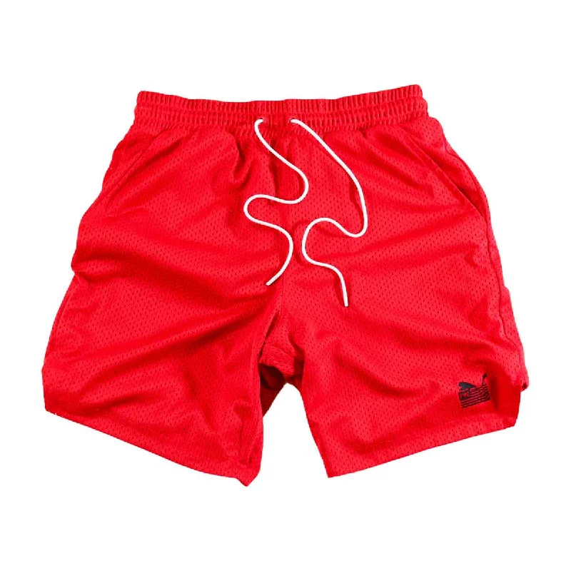 Men's Pants with Zippered PocketsPUMA x TMC Everyday Hussle Collection Mesh Shorts - Red