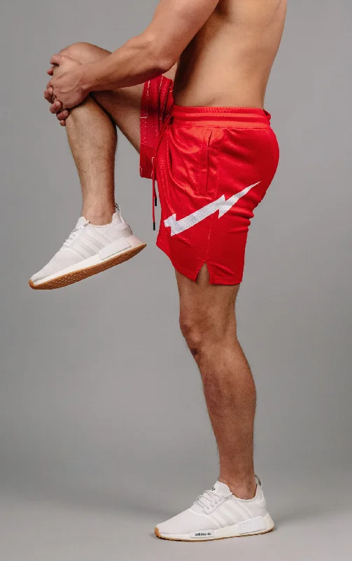 Men's Pants with Button-Down PocketsSuperShorts™ - Red