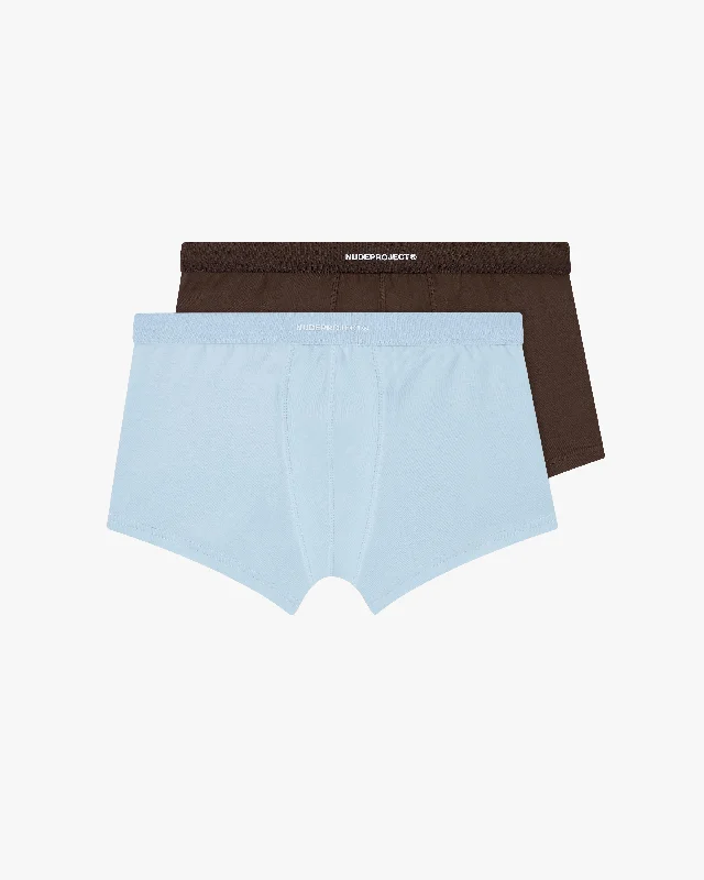 JAKE BRIEF DOUBLE PACK - BABY BLUE/BROWN