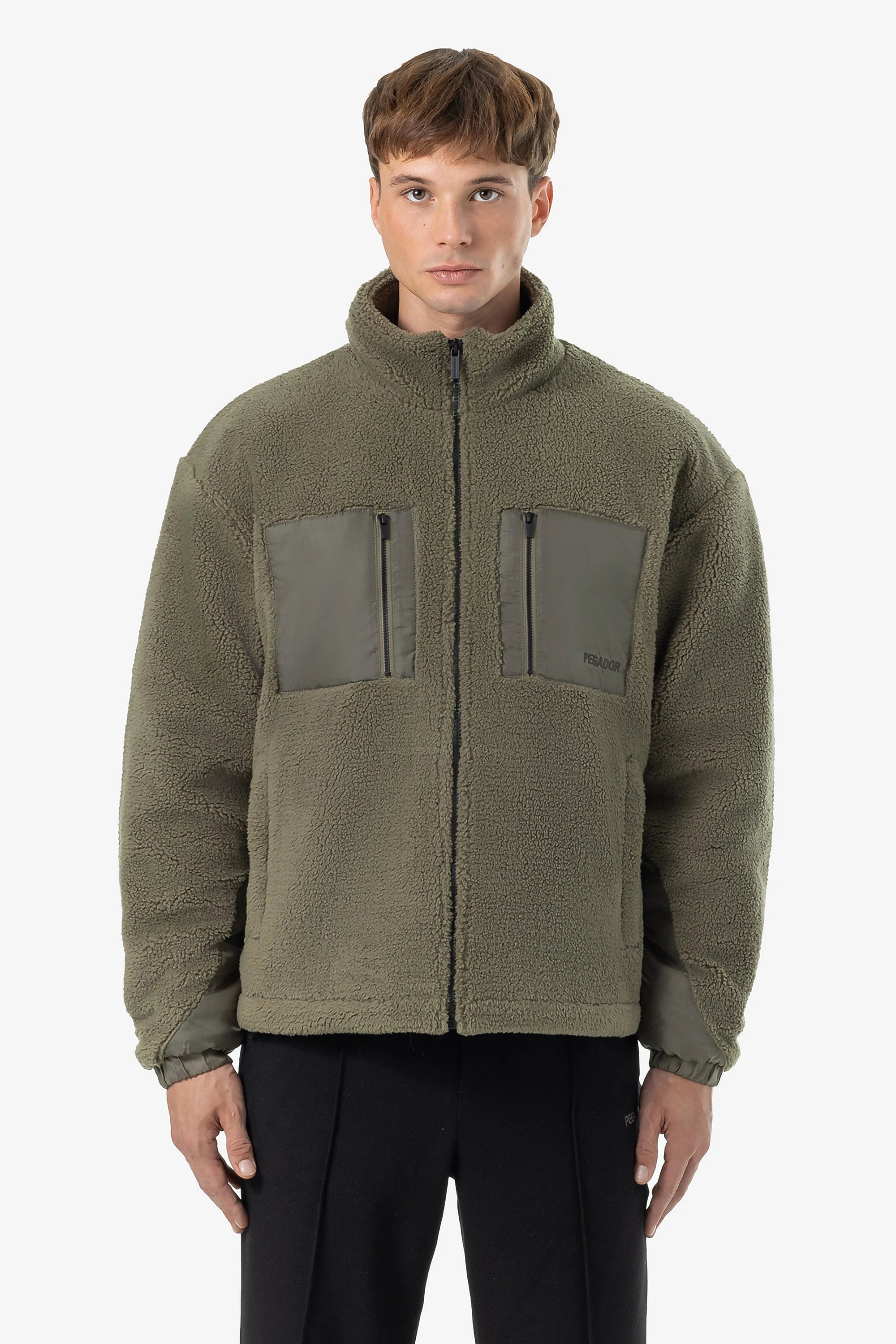 Men's Coats with Water-Repellent FabricArcher Teddy Jacket Faded Olive