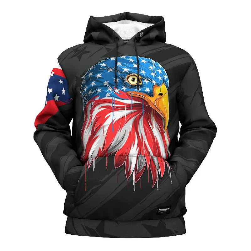 Men's Hoodies with Asymmetric ZippersBald Eagle Hoodie