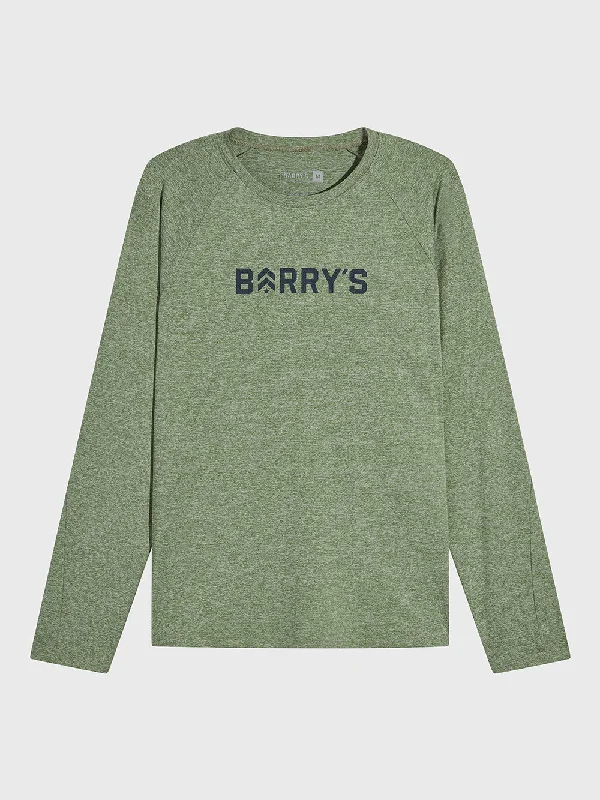 Men's Hoodies with Appliqué DetailsBARRY'S SAGE GREY RAGLAN LONG SLEEVE