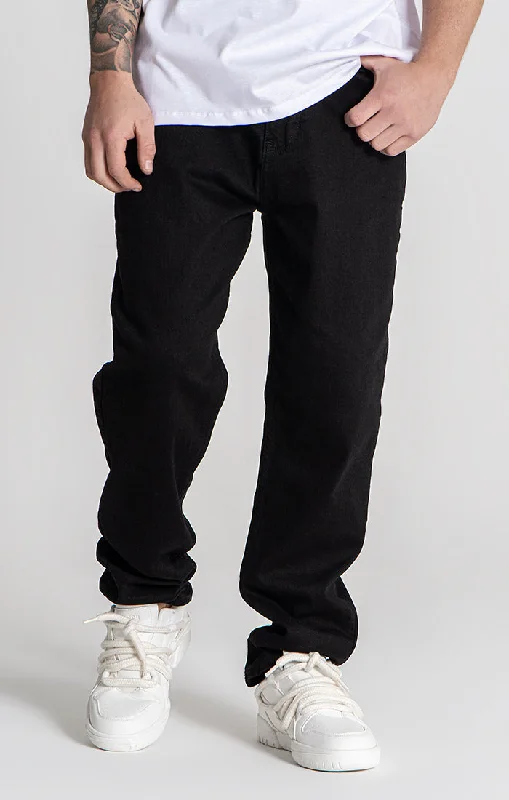 Elegant Straight-Leg Men's JeansBlack GK Carrot Jeans