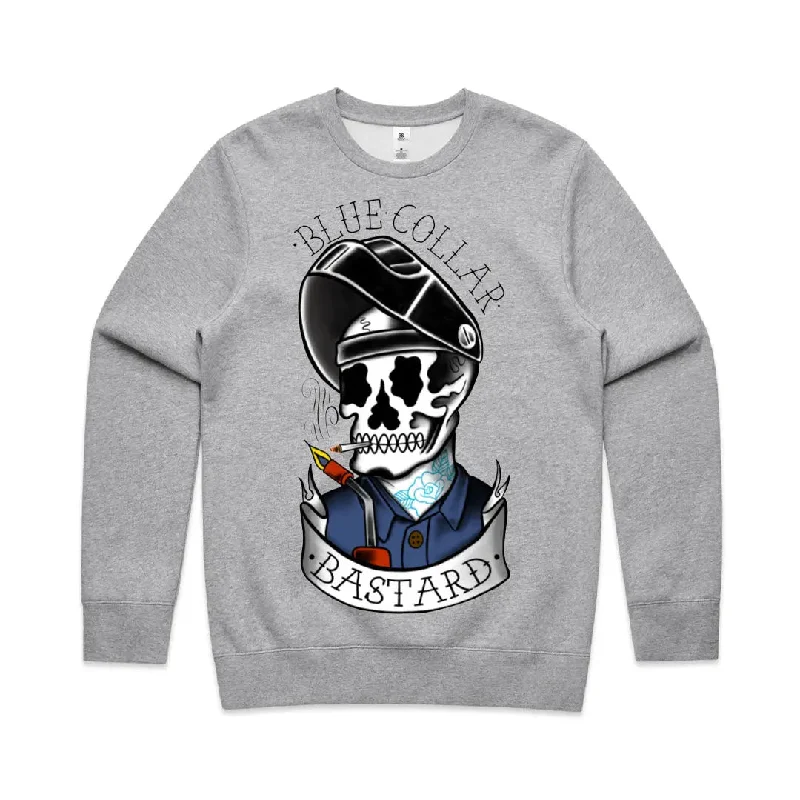 Men's Hoodies with Military InfluenceBlue Collar Bastard Crewneck