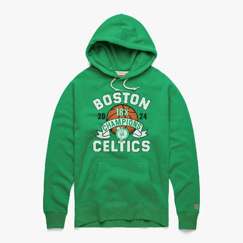 Men's Hoodies with Sublimated GraphicsBoston Celtics 2024 18 Time Champions Hoodie