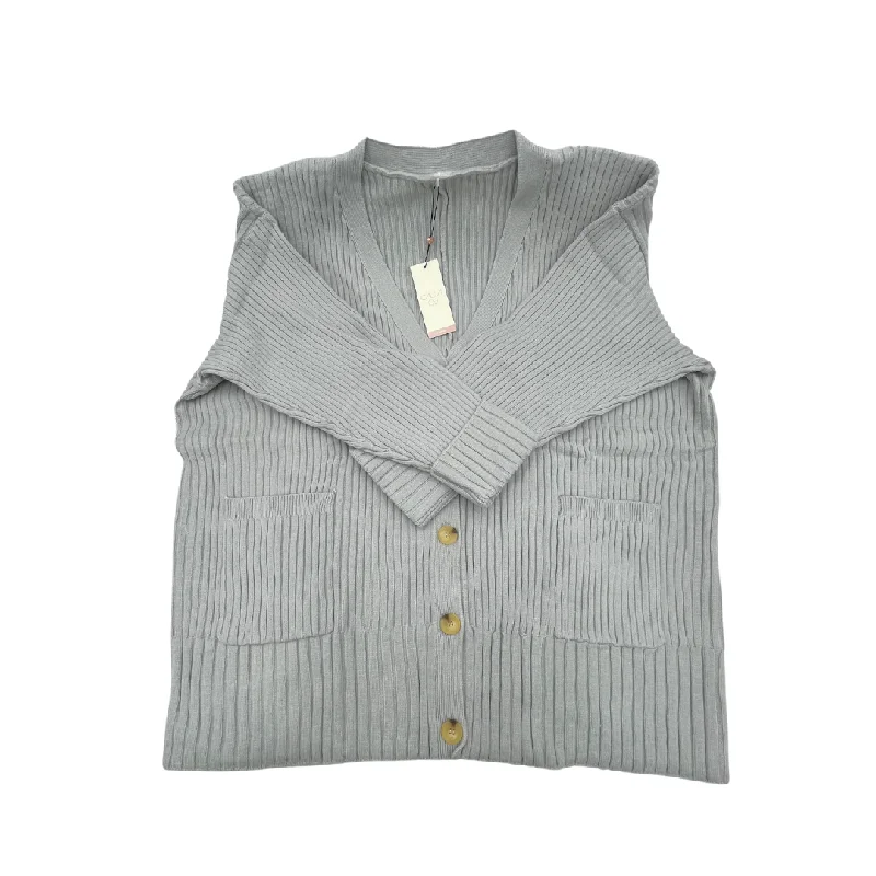 Men's Sleeveless TopsWomen's Cardigan, Plus Size, Calia Brand, Light Grey each