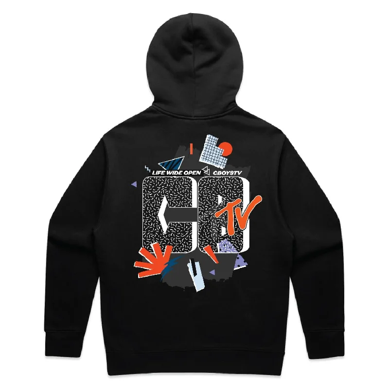 Men's Hoodies with Pass-Through PocketsCboysTelevision Hoodie