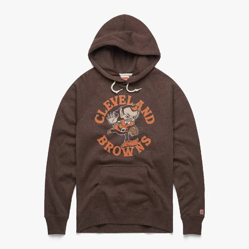 Essential Men's Sports HoodiesCleveland Browns Brownie Stiff Arm Hoodie