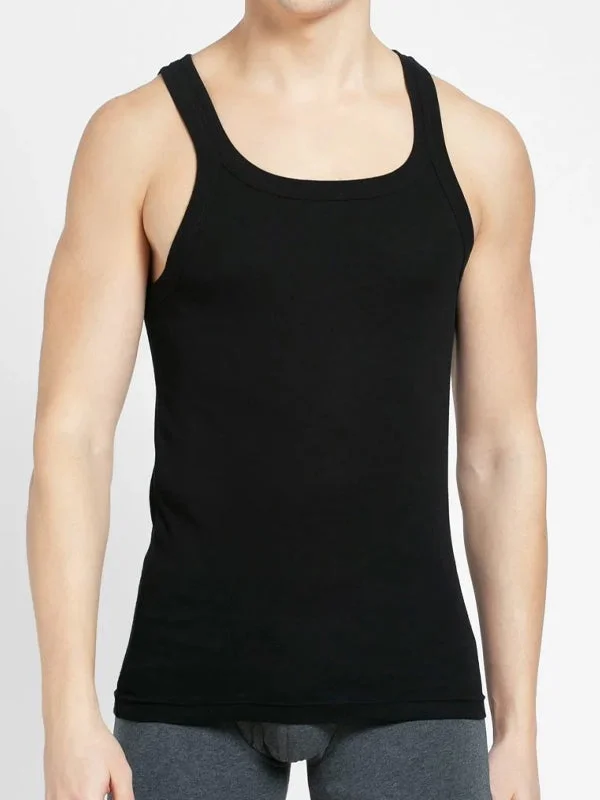 Cotton Vest for Men Black