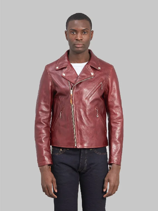 Men's Coats for Snowy WeatherDouble Helix "Deviant" Double Rider's Horsehide Jacket Burgundy