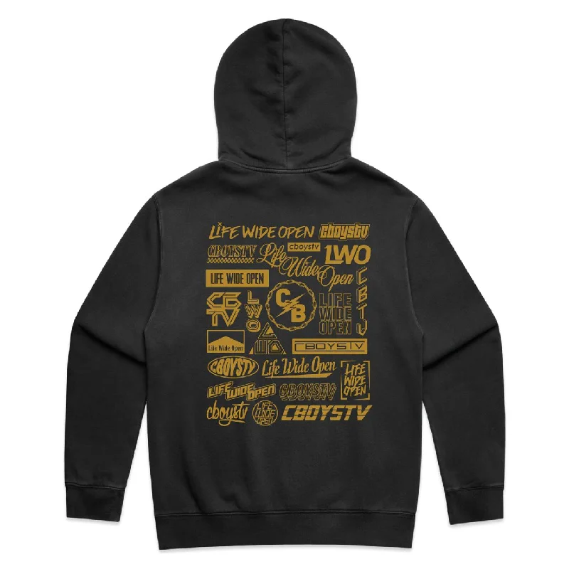 Men's Hoodies with Ribbed HemsGold Edition Chain Gang Hoodie