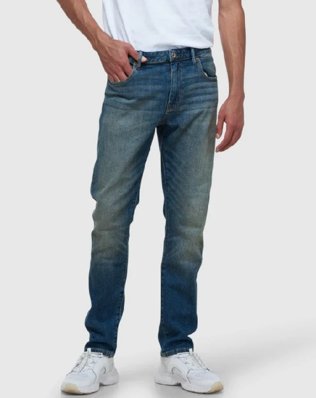 Modern Ripped and Distressed Men's JeansTyler Slim Jeans - Rivington Blue Vintage Denim