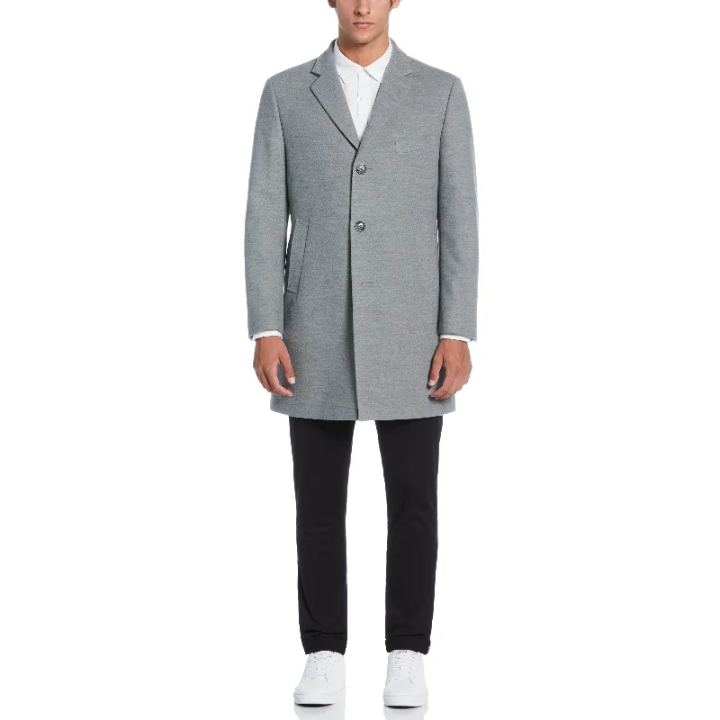 Essential Men's Puffer JacketsLight Grey Priel Overcoat