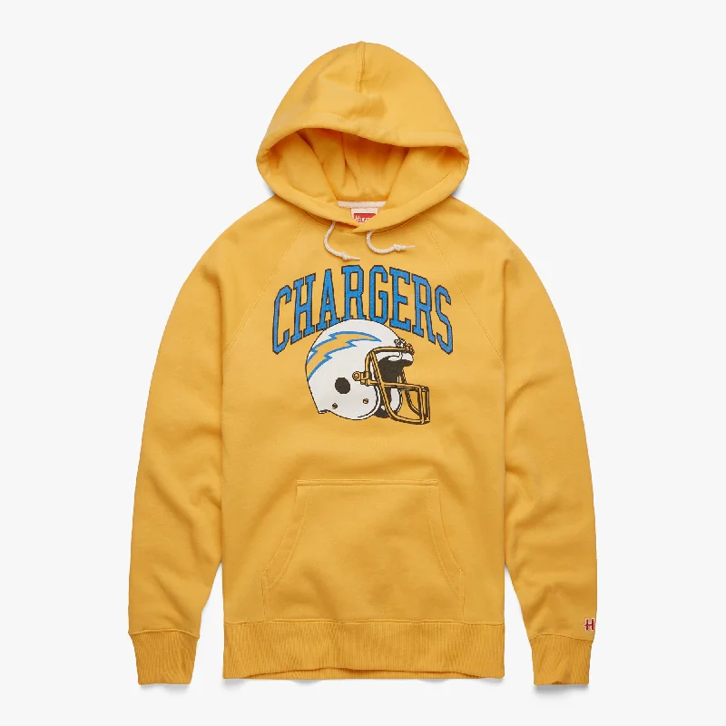 Men's Hoodies for SkiingLos Angeles Chargers Helmet Retro Hoodie