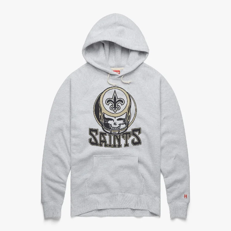 Men's Hoodies with Zippered PocketsNFL x Grateful Dead x Saints Hoodie