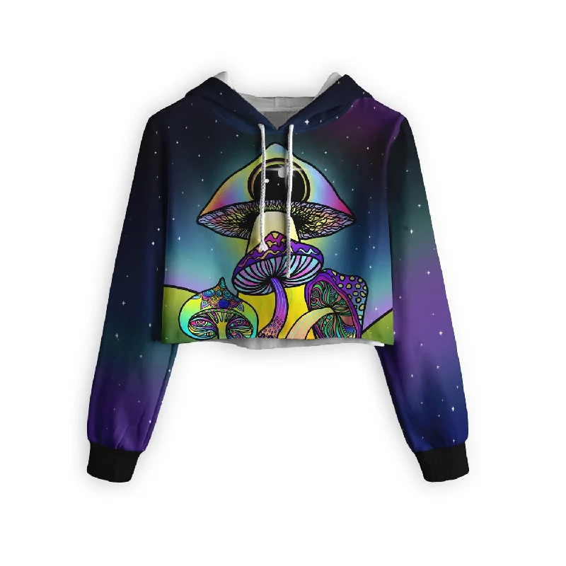 Men's Hoodies with Flannel LiningPsychedelic Dream Cropped Hoodie