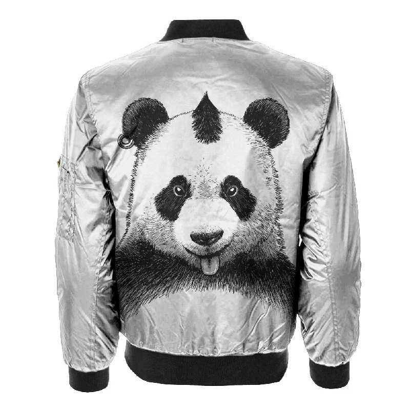 Men's Coats for Formal EventsPunk Panda Bomber Jacket