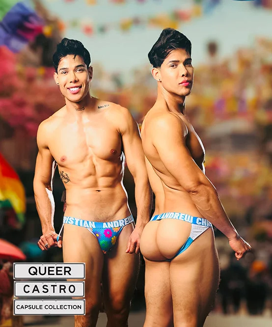 Queer Castro Capsule Flower Mesh Jock w/ ALMOST NAKED®