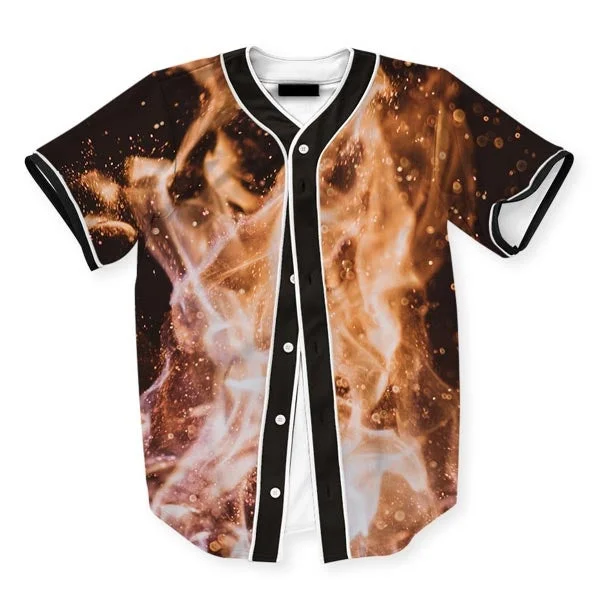 Men's Shirts with Button-Down PocketsSagittarius In The Flames Jersey