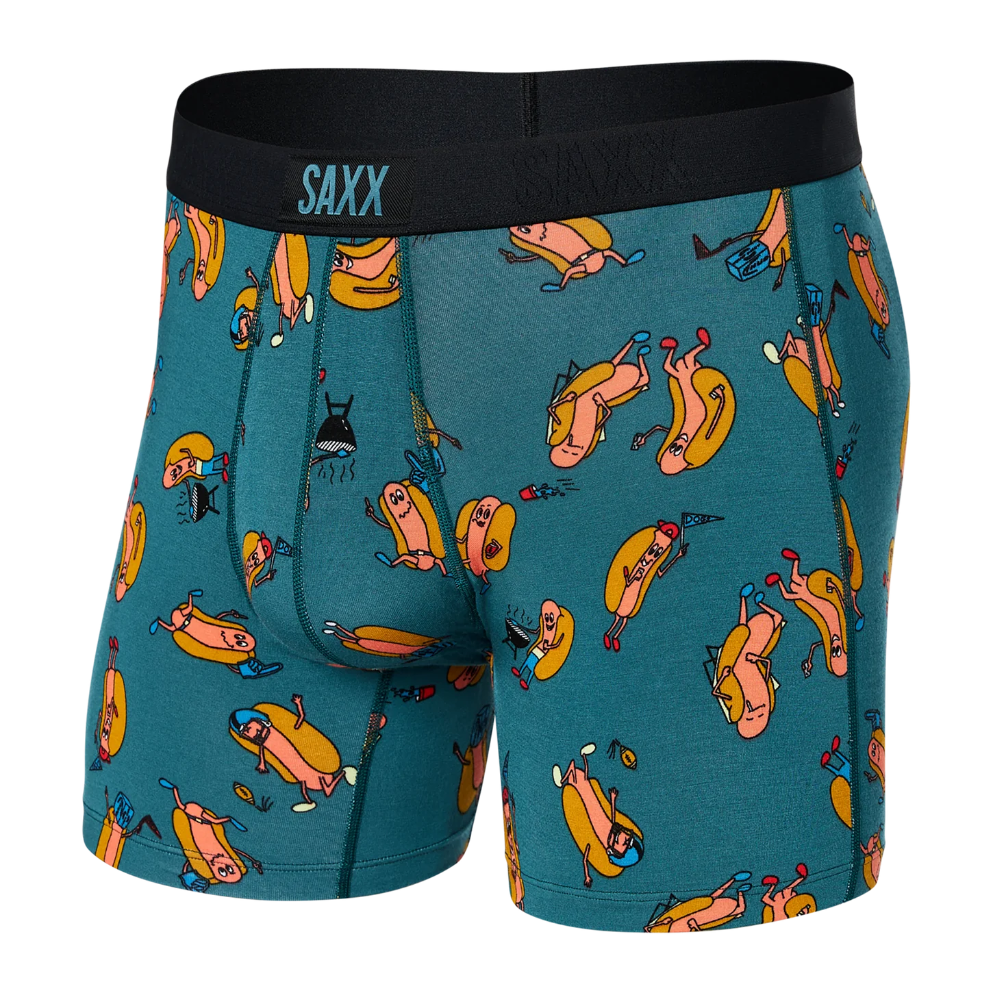 SAXX Vibe Super Soft Boxer Brief - Tailgaters Teal - SXBM35 TGT