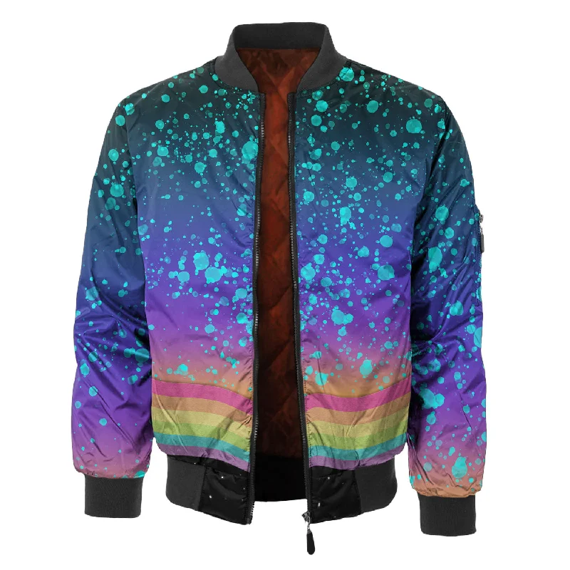 Men's Coats with HoodsSpace Grunge Bomber Jacket