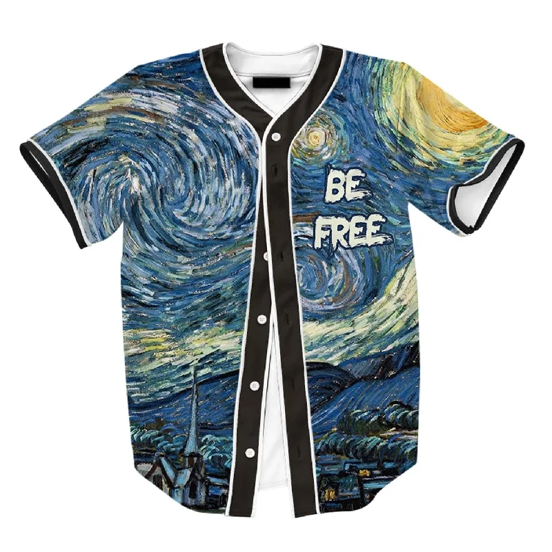 Men's Shirts with Hidden PocketsStarry Night Jersey