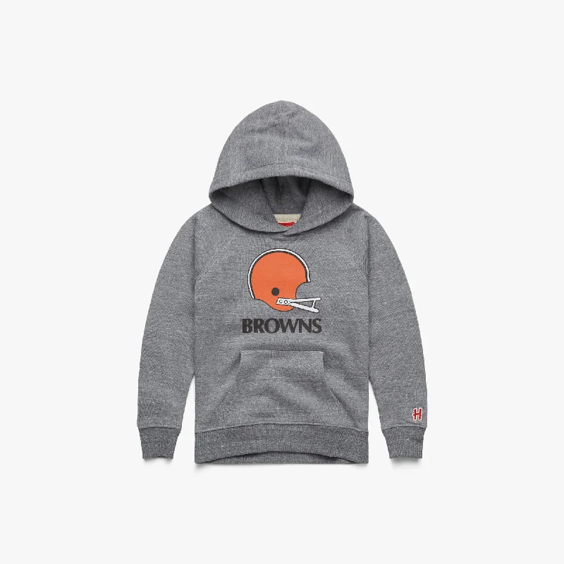 Men's Hoodies with Military InfluenceYouth Cleveland Browns Big Helmet Hoodie