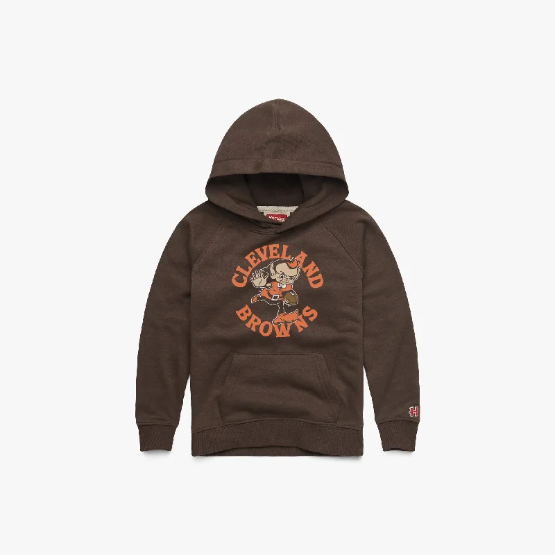 Casual Men's Zip-Up HoodiesYouth Cleveland Browns Brownie Stiff Arm Hoodie