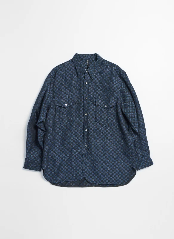 Men's Coats with VentilationCotton Linen Checkers CPO Shirt