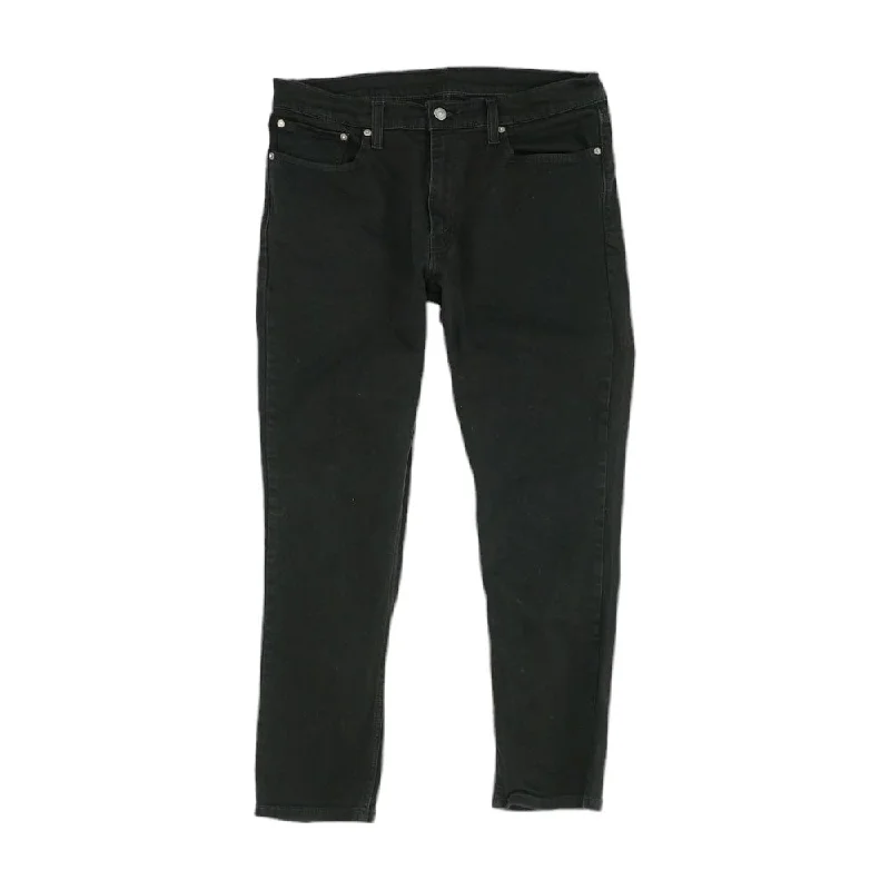 Men's Pants with Wrinkle-Resistant Fabric511 Black Solid Slim Jeans