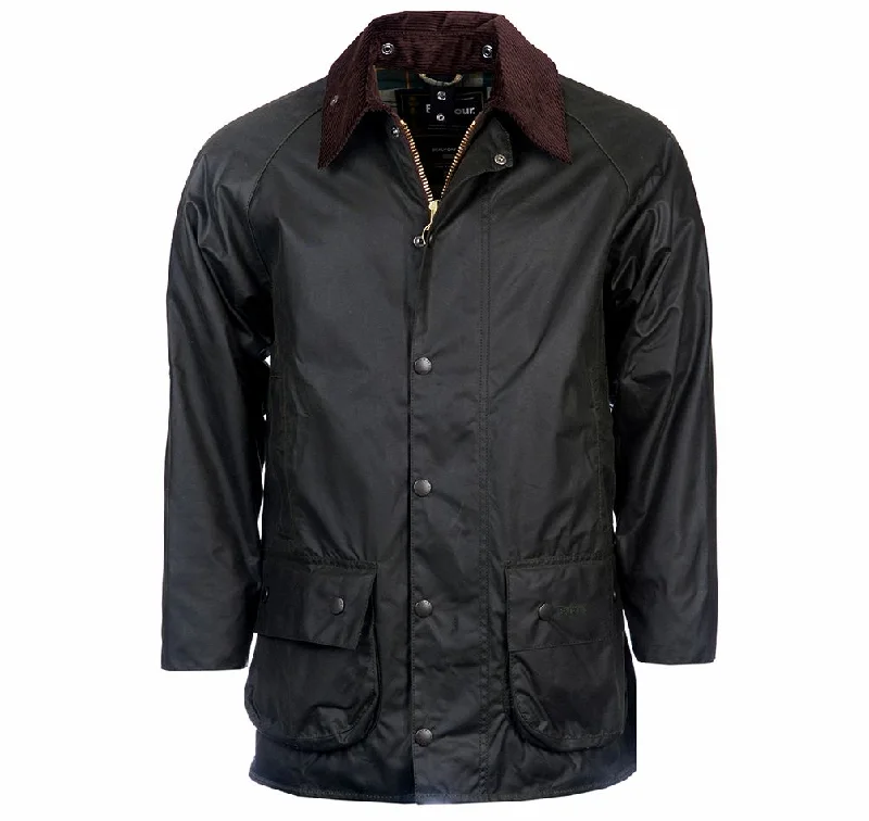 Men's Coats with Snap ButtonsBarbour Sage Beaufort® Waxed Cotton Jacket