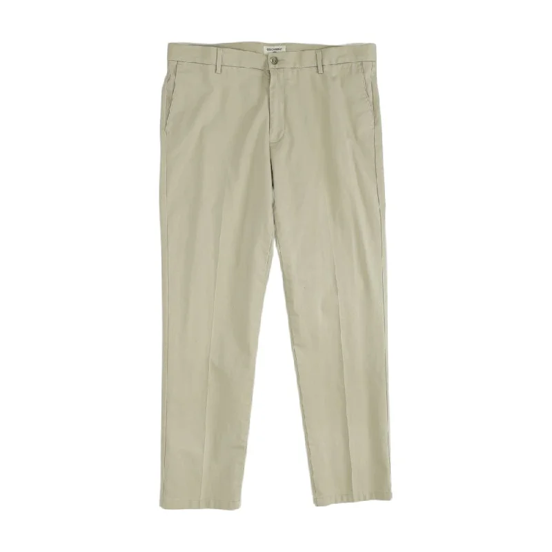 Comfortable Men's JoggersBeige Solid Chino Pants