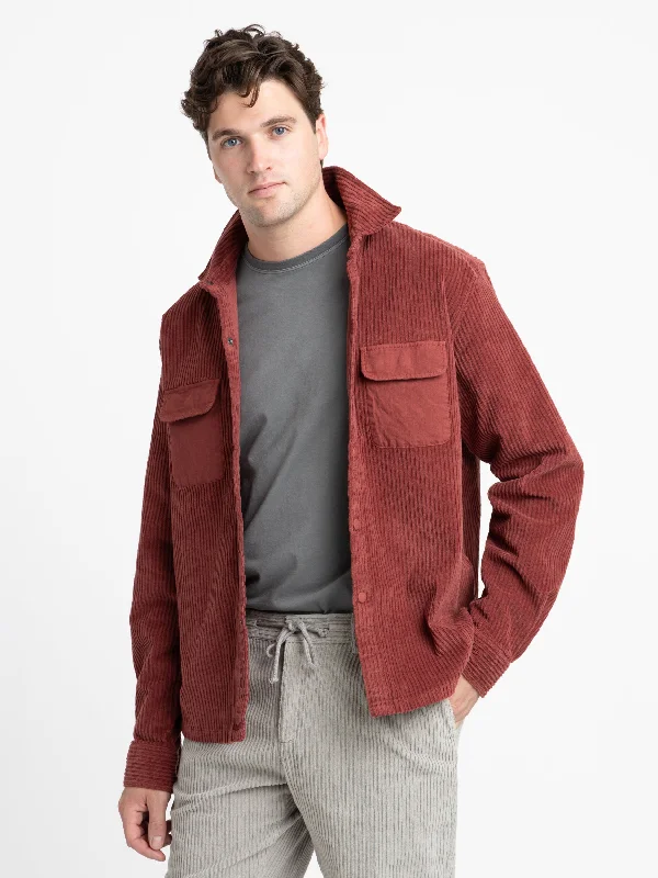 Men's Coats with PocketsBerry Corduroy Overshirt