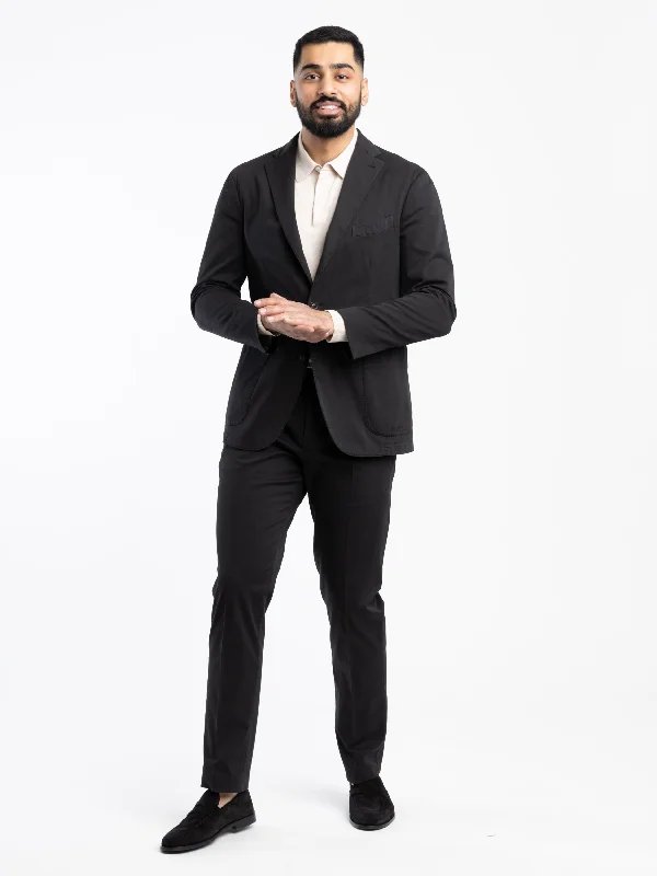 Men's Coats for All SeasonsBlack Cotton K-Suit