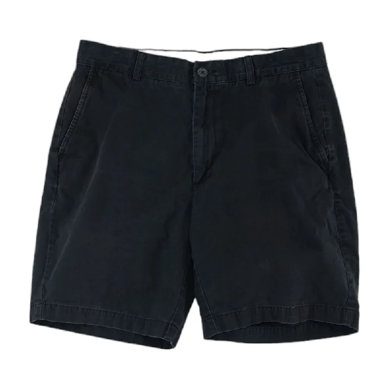 Men's Pants with Flap PocketsBlack Solid Chino Shorts