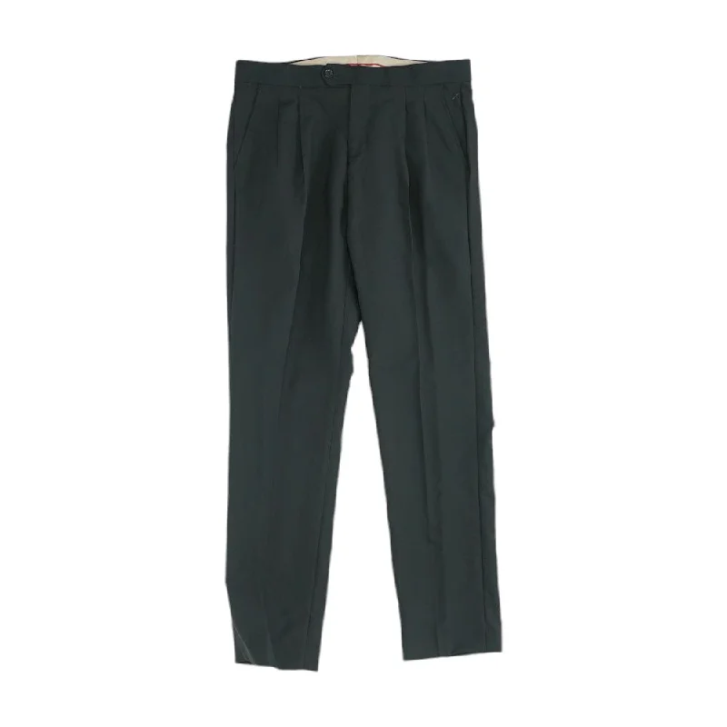 Men's Pants with Patch PocketsBlack Solid Dress Pants